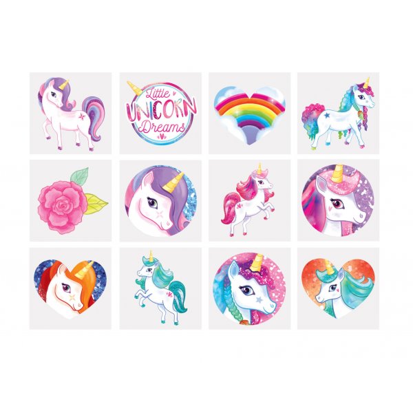 Tatueringar - Unicorns - 12 st