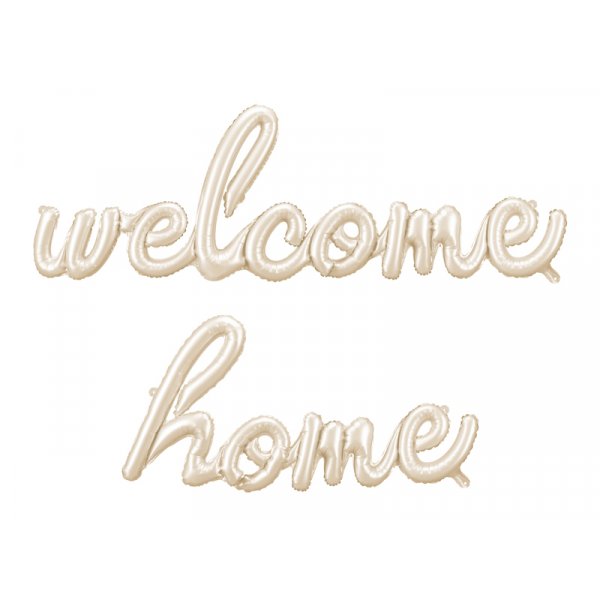 Folieballong Welcome Home - Cappuccino