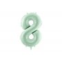 Sifferballong 0-9, pastellf�rgad gr�n 72cm