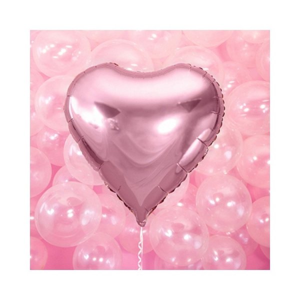 Folieballong Hj�rta Rosa