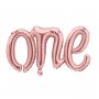 Folieballong \\\"One\\\" Ros�guld