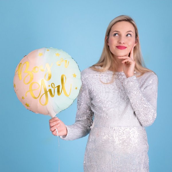 Folieballong - Rund - Boy or Girl?