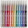 Tuschpennor - Glitter - 12 frger