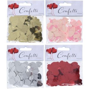 Konfetti Stora Hjärtan - Silver