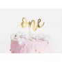Cake Topper p� pinne - One - 19 cm Guld