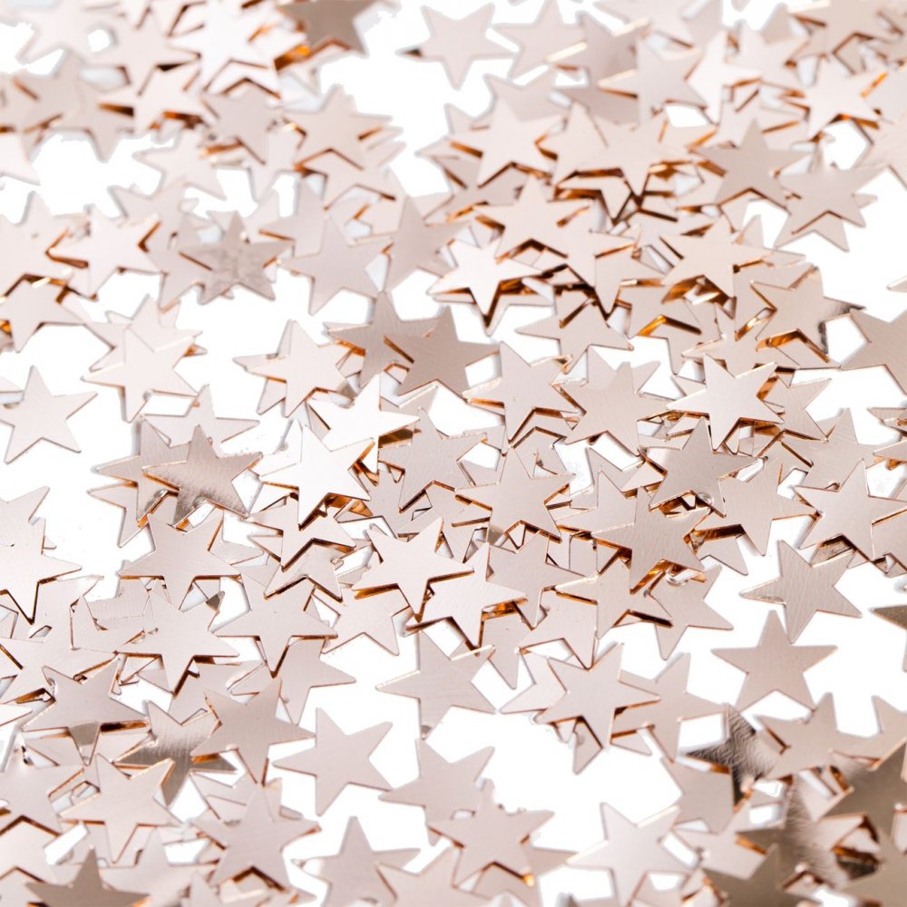 Konfetti – Stjärnor – Roseguld – 14g – Kalaskonfetti, Kalasdekorationer