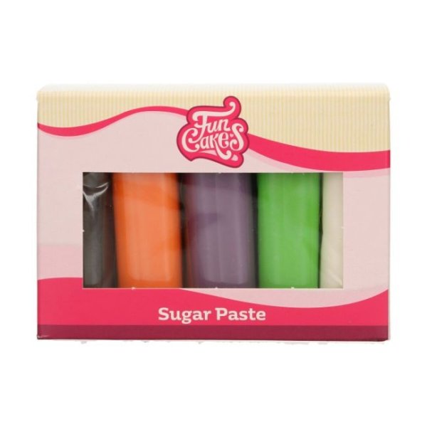 Sugarpaste/Sockerpasta - Mixpack - Halloween - FunCakes - 5x100g Sugarpaste/Sockerpasta - Mixpack - Halloween - FunCakes - 5x100g