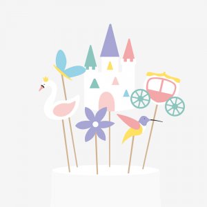 Cake picks - Prinsesskalas - 6 st