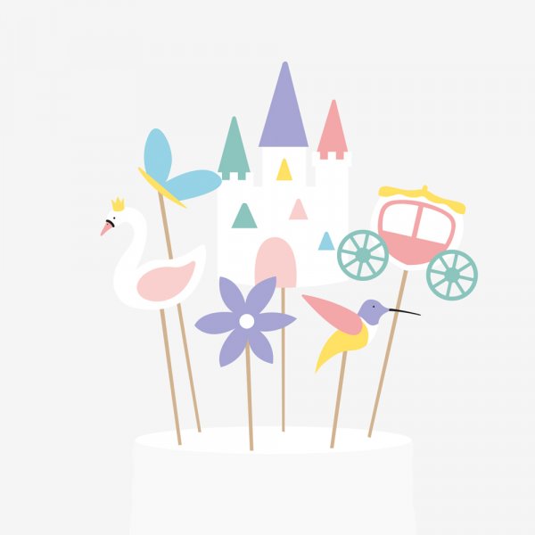 Cake picks - Prinsesskalas - 6 st Cake picks - Prinsesskalas - 6 st