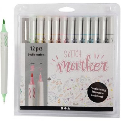 Pennor - Sketch Markers - 12-pack - Pastell