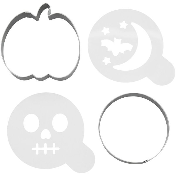 Pepparkaksformar med schabloner Halloween - 4-pack