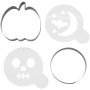 Pepparkaksformar med schabloner Halloween - 4-pack