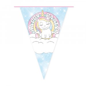 Flaggirlang - Happy Party unicorn - 10 m