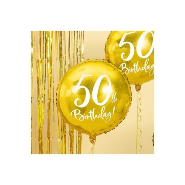 Folieballong Guld 50 �r