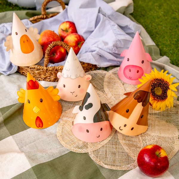 Partyhattar - Bondgård - 6 st Partyhattar - Bondgård - 6 st