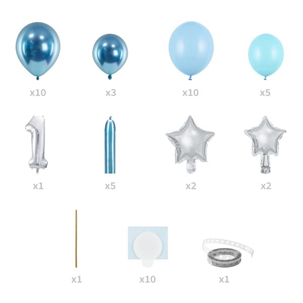 Ballongkit - 1 - Blå/Silver Ballongkit - 1 - Blå/Silver