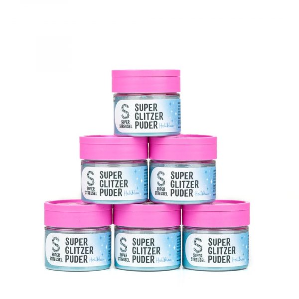 �tbart glitter - Super Streusel- SuperLustreDust - Ljusbl� - 10 g