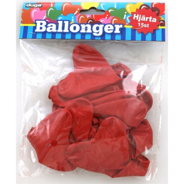 15-pack r�da ballonger hj�rtan