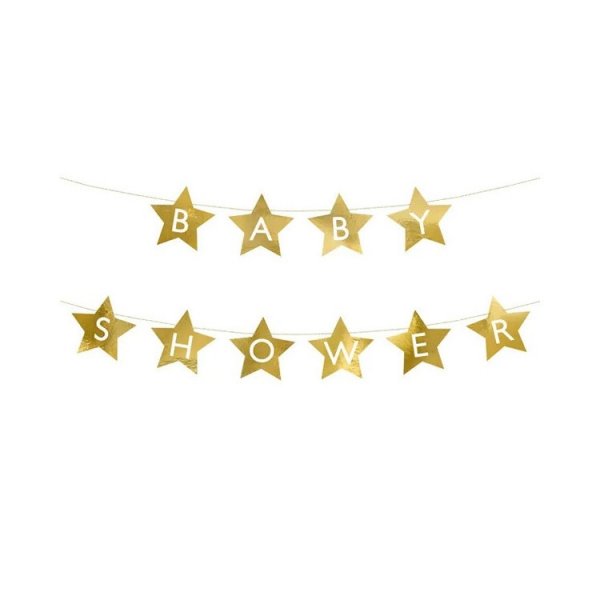 Girlang Babyshower Guld
