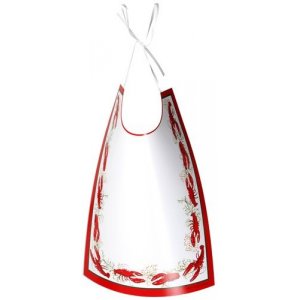 Haklapp m snöre - Kräftor - Röd - 4-pack Haklapp m snöre - Kräftor - Röd - 4-pack