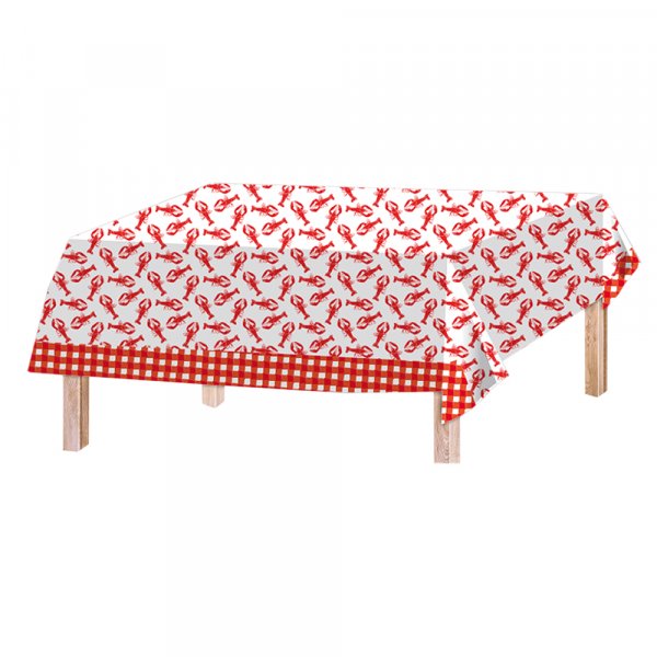 Bordsduk- Kräftor - Vit/Röd - 137 x 274 cm Bordsduk- Kräftor - Vit/Röd - 137 x 274 cm