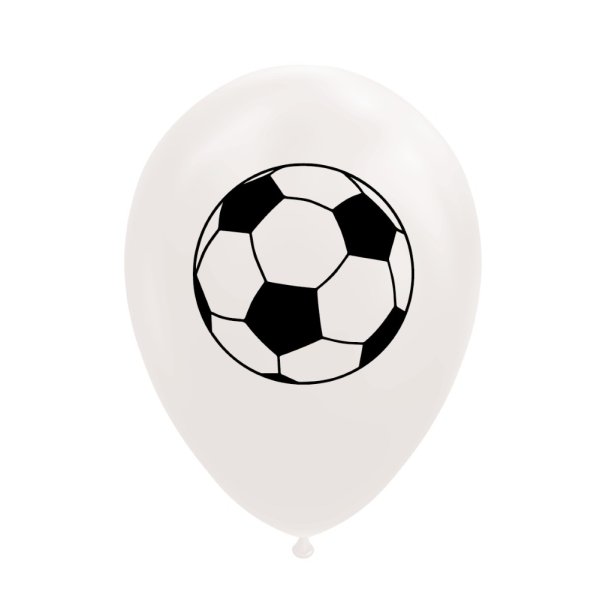 Ballonger - Fotboll - Vit - 30 cm - 8 st Ballonger - Fotboll - Vit - 30 cm - 8 st