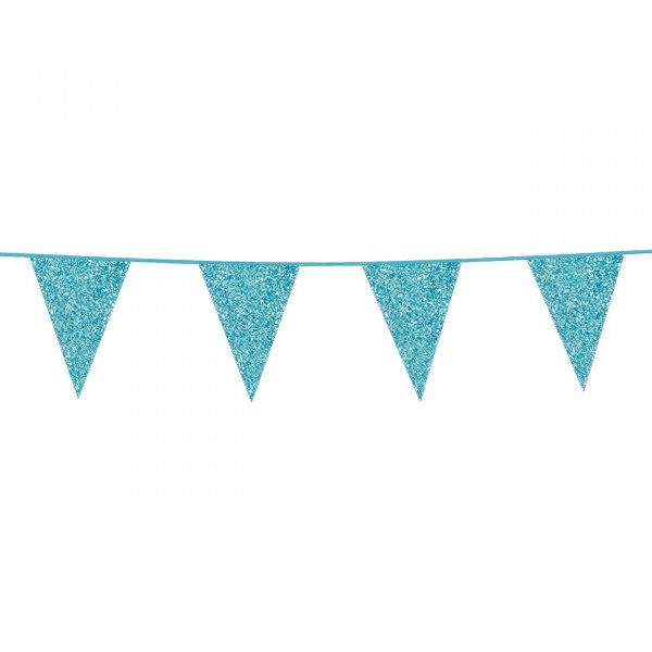 Vimpelgirlang Babybl� Glitter 6m