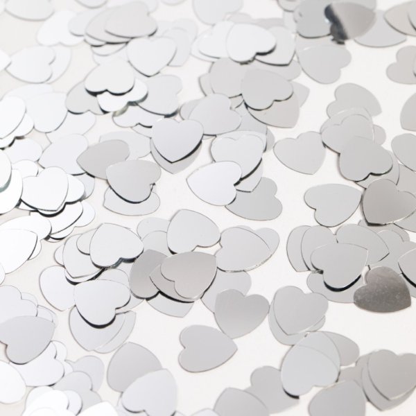 Bordskonfetti - Silver - Hjärtan - 14 g Bordskonfetti - Silver - Hjärtan - 14 g