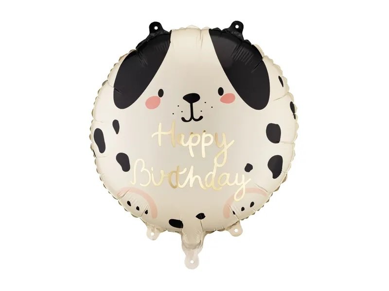 Folieballong – Hund – Happy Birthday – 35 cm – Runda, Folieballonger, Ballonger
