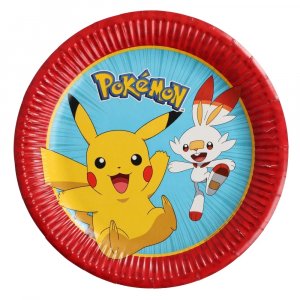 Papptallrikar - Pok�mon - 8-pack - 23 cm