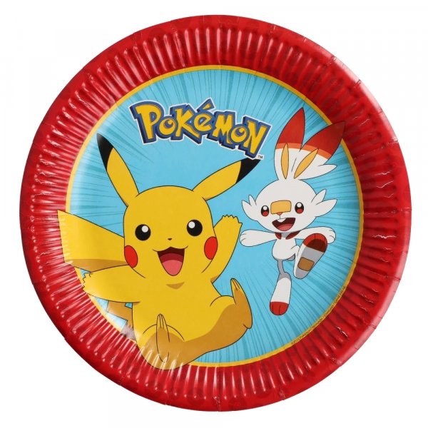 Papptallrikar - Pok�mon - 8-pack - 23 cm