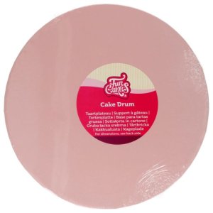 T�rtbricka Tjock - Rosa Pastell - 25 cm - FunCakes