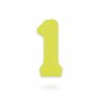 Ballongsiffra - Neon Gul - 86 cm - Siffra: 1
