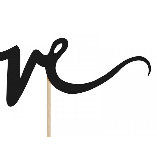 Cake Topper - Love - Svart