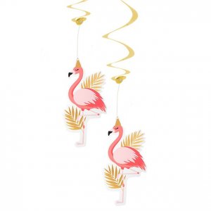Hngande dekoration - Flamingo Party - 2-pack