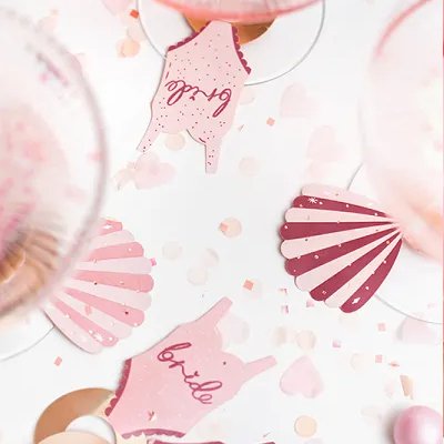 Drinktags - Baddräkt - Rosa/Guld - 10-pack Drinktags - Baddräkt - Rosa/Guld - 10-pack