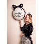 Rund folieballong - Nude - Happy Birthday