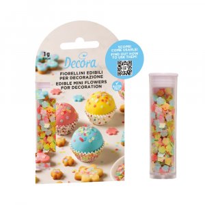 Ätbara pappersdekorationer - Blommor - Pastell - Decora - 1 g Ätbara pappersdekorationer - Blommor - Pastell - Decora - 1 g