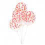 Ballonger - Printed Confetti - Rd - 5-pack