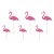 Cake Picks - Flamingos - Aloha - 6 st