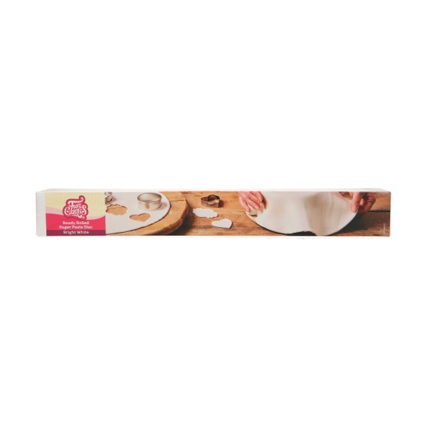 Utkavlad Sugarpaste - Ready Rolled - Vit - FunCakes - 36 cm