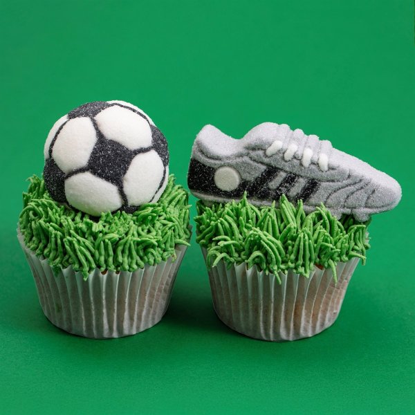 Marshmellowsdekorationer - Fotboll - 12 st