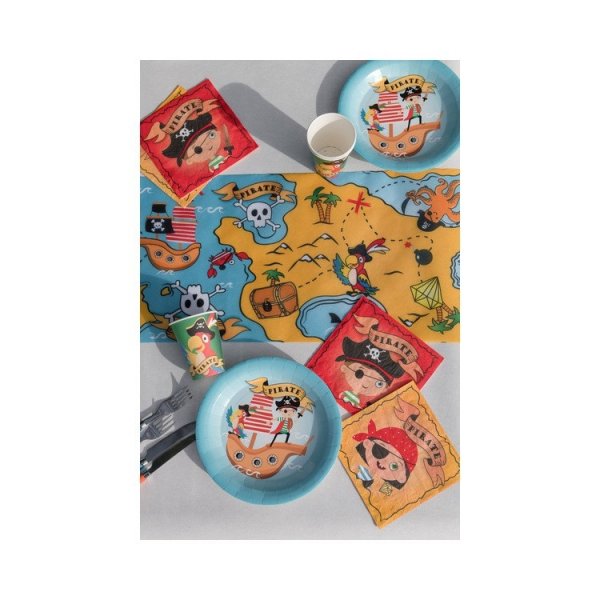 Papperstallrikar Barnkalas Pirattema 10-pack
