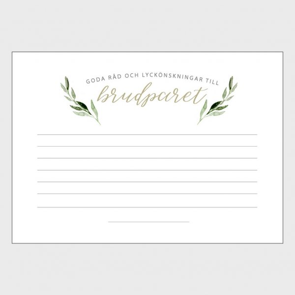 Advice cards - Oliv - 8-pack