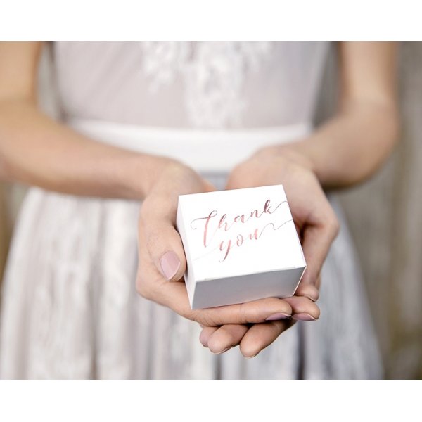 Presentaskar - Thank you - Rosguld - 10-pack
