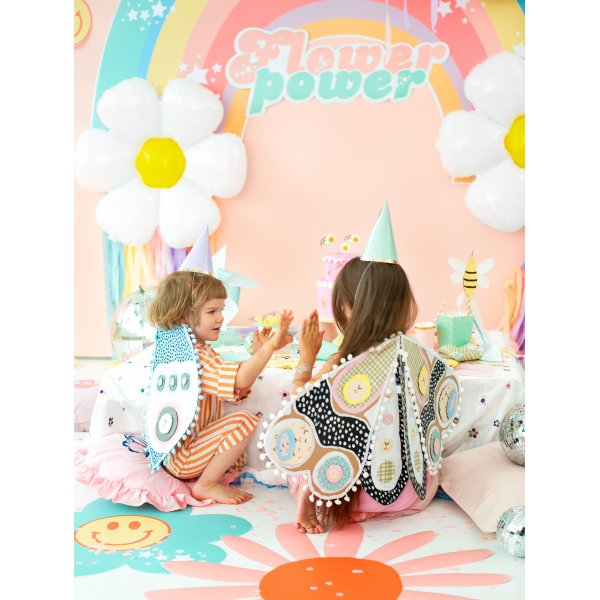 Partyhattar - Pastellmix med guldkant - 6-pack