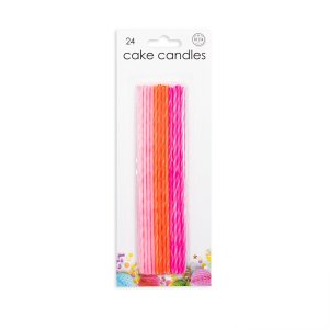 T�rtljus - Rosa - Extra l�nga - 24-pack