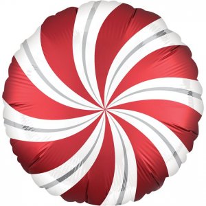Folieballong - Swirl - R�d