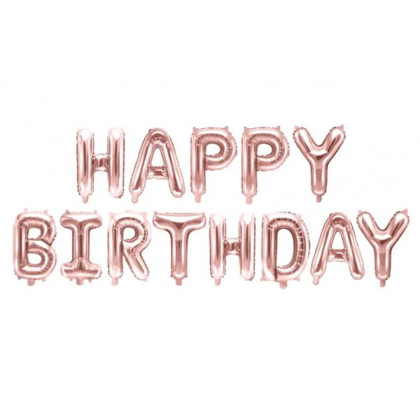 Ballonggirlang - Happy Birthday - Roséguld Ballonggirlang - Happy Birthday - Roséguld