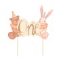 Cake Topper - One - Nalle & Kanin